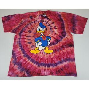 Disney Donald Duck T-Shirt Mens XL. Vintage Tie-Dye Disney World‎ Tee.